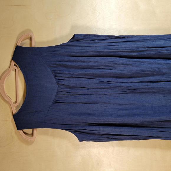 Westport Blue Red Embroidered Metallic Sleeveless Dress Women Petite Size XL - Picture 8 of 10